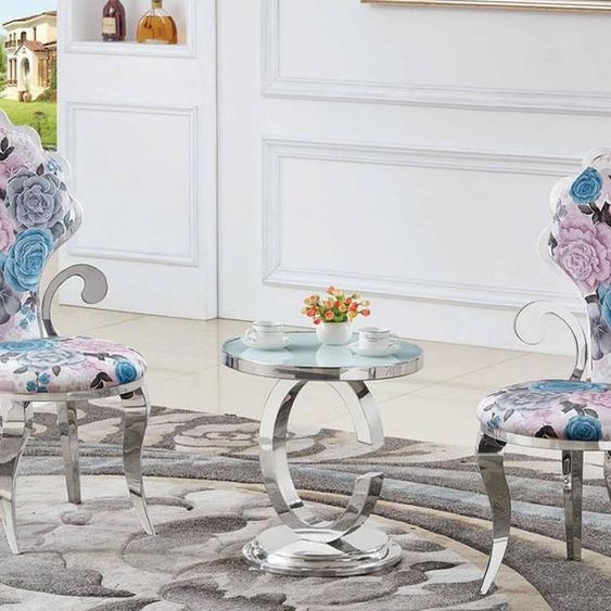 Luxe Salon Table basse acier inoxydable Tables Design Meubles dappoint Nouveau