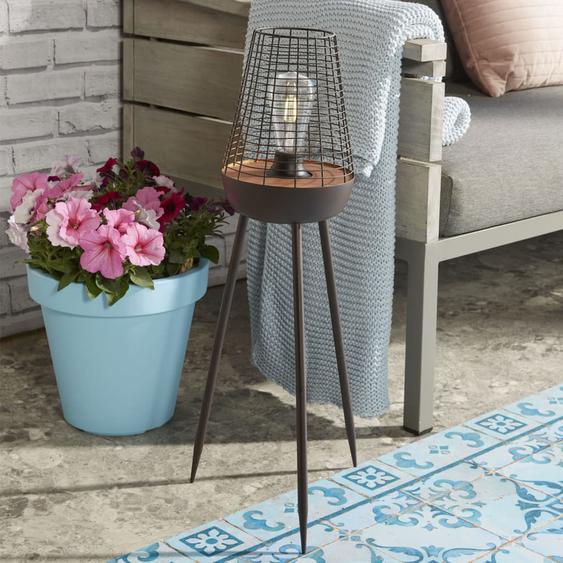 Luxform Lampe à LED sur trépied de jardin Chelsea Cuivre et marron