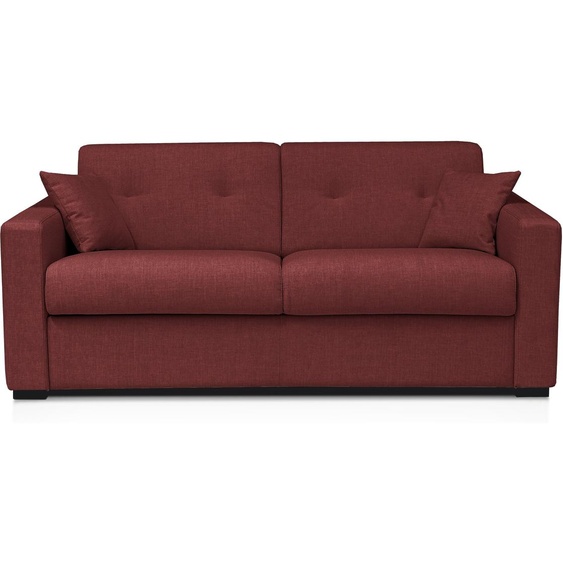LYON - Canapé lit 4 places - Tweed, Rouge