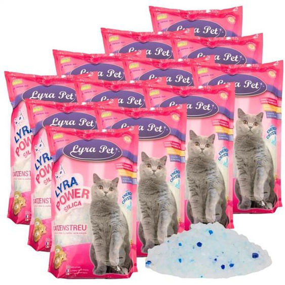 Lyra Pet - Litière pour chat ® Lyra Power Silica Silica, 12 x 5 litres