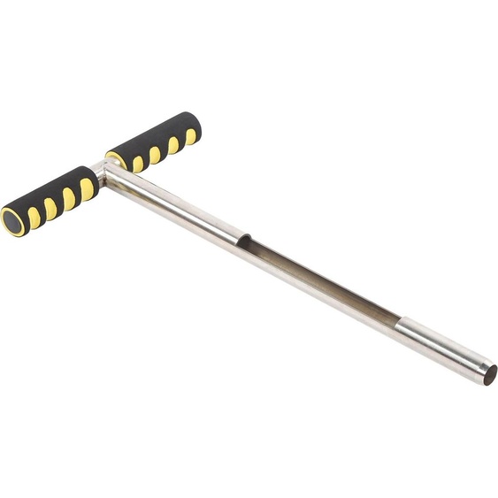 lyrlody Échantillonneur de sol de jardin, sonde de sol en acier inoxydable Échantillonneur de sol avec poignée en forme de T pour une ��vérification rapide des propriétés du sol, 25,5 x 51 cm