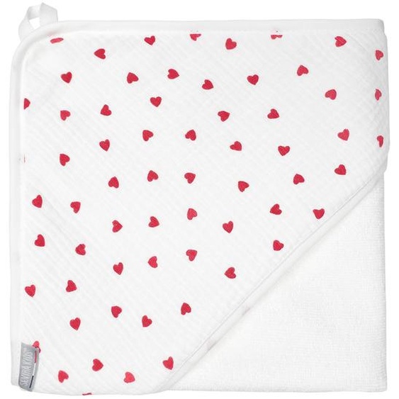 Ma Première Cape De Bain En Bambou Lovio Imprimé Coeurs