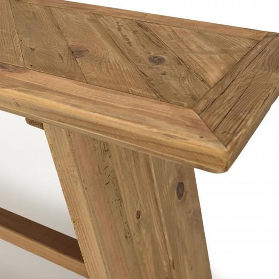 Console - MACABANE - 160x45cm - Bois Pin recyclé - Marron - 76 cm de hauteur