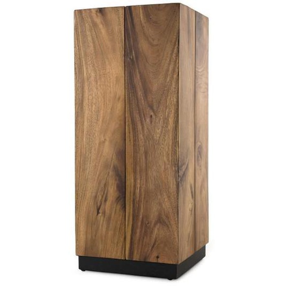 MACABANE SUZY - Table dappoint carrée haute 38x38cm bois Suar piètement noir