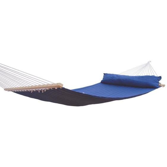 MacaMex California Lapis Blue - hamac double barre rembourré résistant aux intempéries bleu (certifié FSC™) bleu imperméable pour