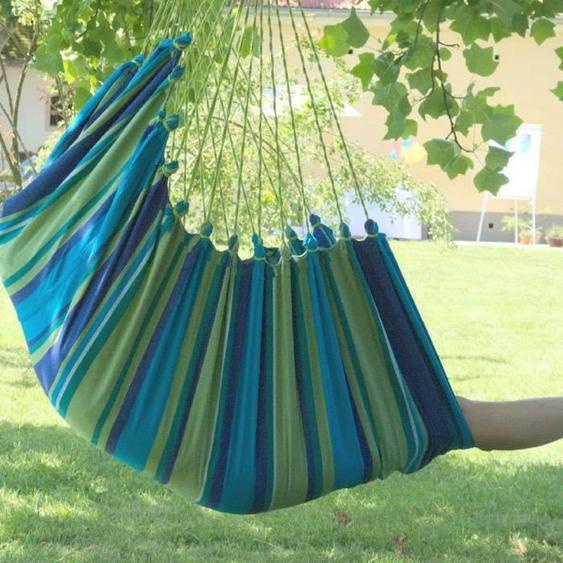 MacaMex Cayo Grande Dorada fauteuil suspendu bleu-vert bleu Coton  Taille grand 175 x 130 cm  max 140 kg Coton