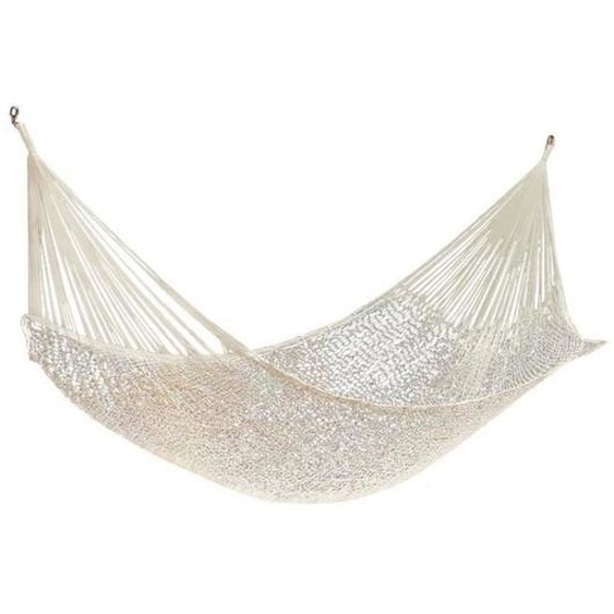 MacaMex Hamac mexicain en filet - Family Natur Classic nature - beige Coton pour 3 personnes Taille extra grand min. 210 cm x 350