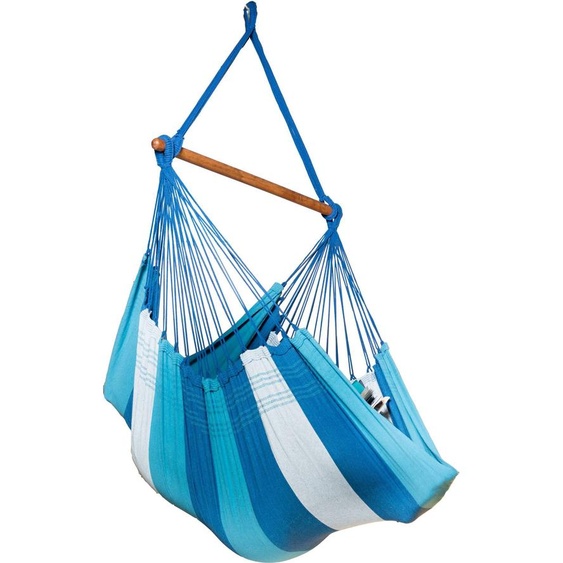 MacaMex Relaxa Oceano Chaise suspendue Coton bleu Chaise suspendue