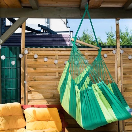 MacaMex Relaxa Verde Chaise suspendue Coton vert Chaise suspendue