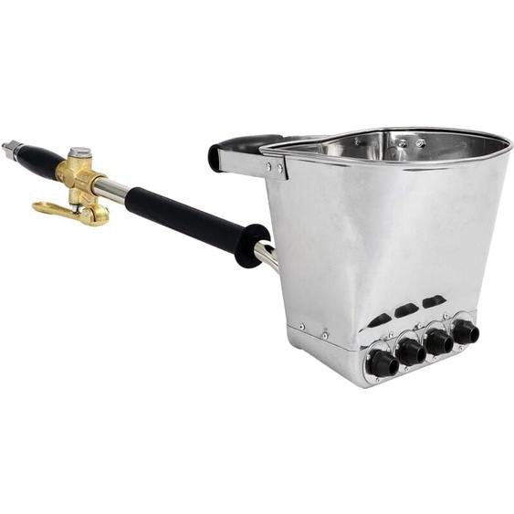Machine à crépir – Capacité 3,7 l env., Pression de fonctionnement 6-10 bars – Pistolet à mortier polyvalent – Crépisseuse, Projeteuse à enduit,