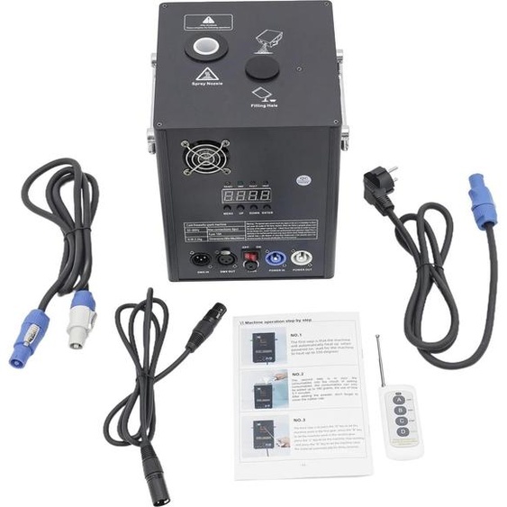 Machine à étincelles froides - Appareil à effets scéniques - 2 pièces - DMX512 & télécommande - portée 8-10 m - sur pied - aluminium - noir