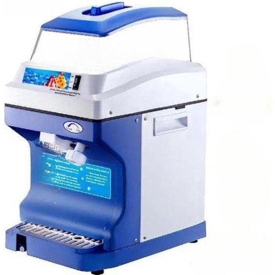 Machine à glace professionnelle de couleur bleue - 120 kg/h - 250 W - Robuste et efficace