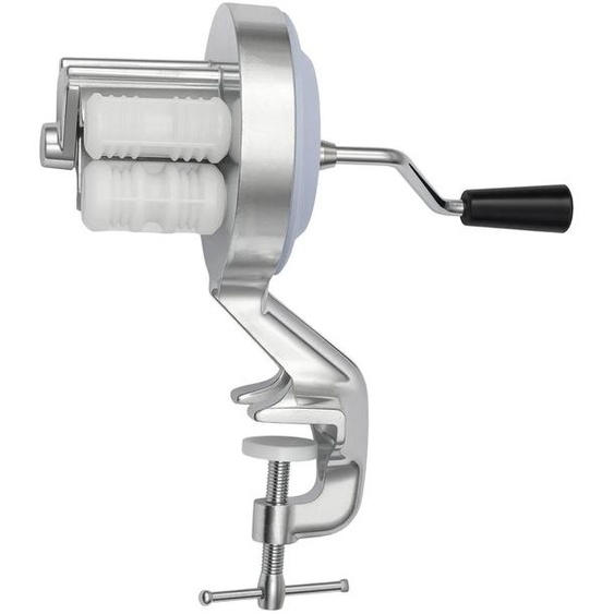 Machine à pâtes - Manuelle - Largeur maximale de 5 cm - Manivelle ergonomique - Alliage daluminium et plastique - Compacte et portable - Argent