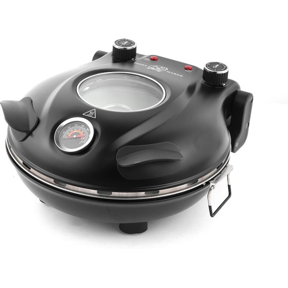 Machine à pizza électrique Klaif, 420 ℃ 1200 Watts, 5 niveaux de température séparés, plaque en pierre résistante aux flammes 1200W 32cm