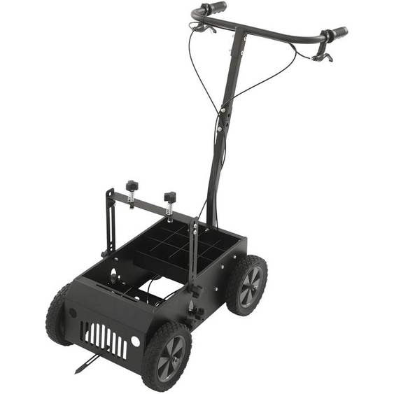 Machine de marquage à double ligne - Hauteur réglable de 13 à 29,5 cm - Largeur de ligne réglable de 9,9 à 13 cm - 4 roues - Acier et caoutchouc - Noir