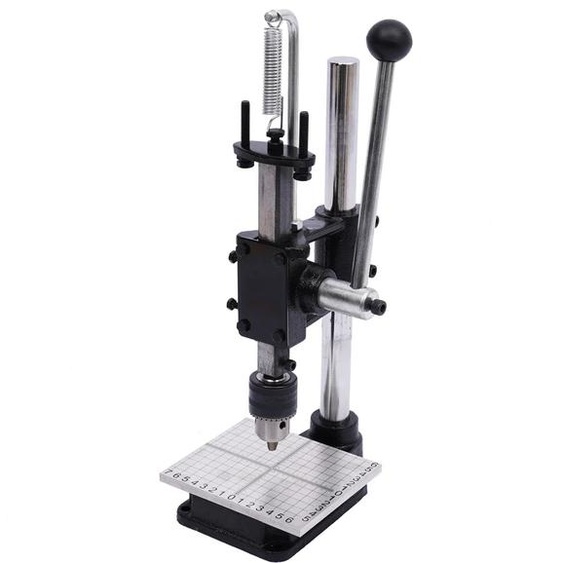 Machine de marquage pour le travail du cuir, hauteur réglable 0-6,3 pouces, plage de serrage du mandrin 0,06-0,51 pouces, noir