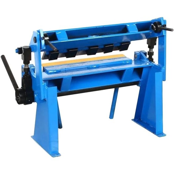Machine de pliage de tôles, angle de pliage réglable, construction robuste, couleur bleue