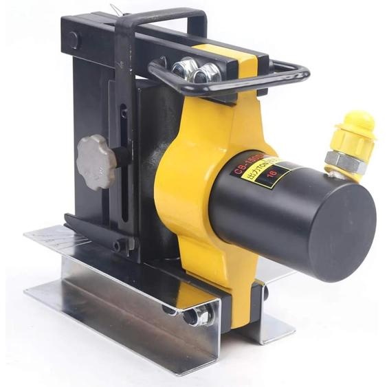 Machine de pliage hydraulique 16 tonnes - Machine de pliage de tubes 150 mm - Machine de pliage de tôles pour cuivre, aluminium et fer - Plieuse dangle de 90 à 180° - Noir et jaune