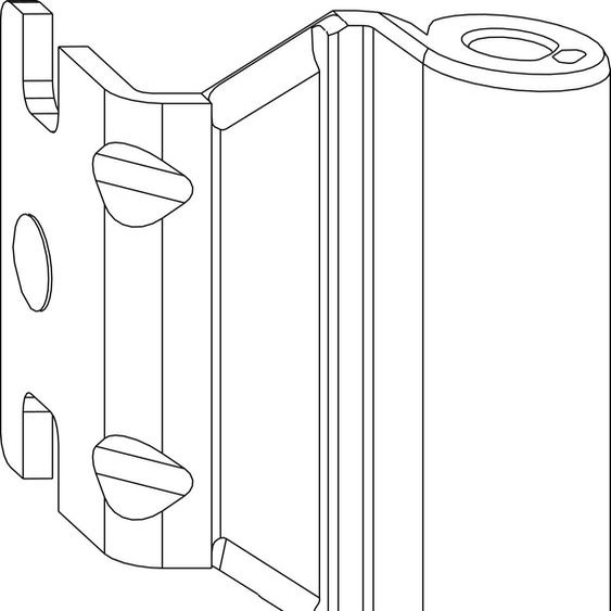 Maco Equerre de bande AS/PVC 12mm de jeu de feuillure, décalage de 10mm, acier galvanisé