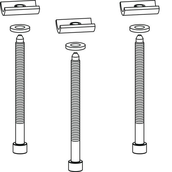 MACO Fiber-Therm Set de fixation des raccords dangle en bas, acier galvanisé (101341)