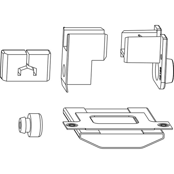 MACO HS Accessoires p. Guidage haut univ. bas, 68/28, schéma A, argent (101753)