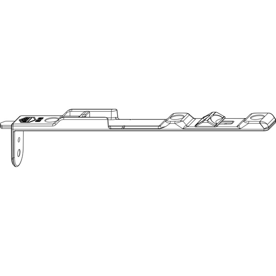 MACO MM Verrou de chant supérieur MM-KS, feuillure Euro FT 18 mm, 9V, L=162 mm, argent