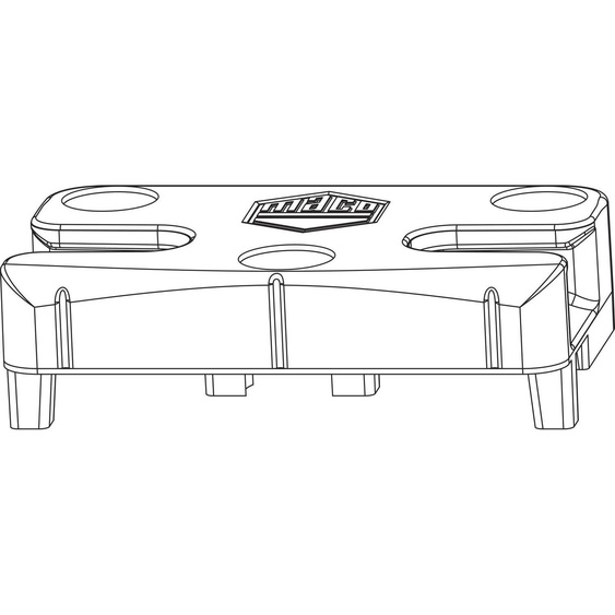 Maco Multi Gâche iS 96144 - Gâche pour gâche de sécurité pour systèmes en plastique, zamak argenté
