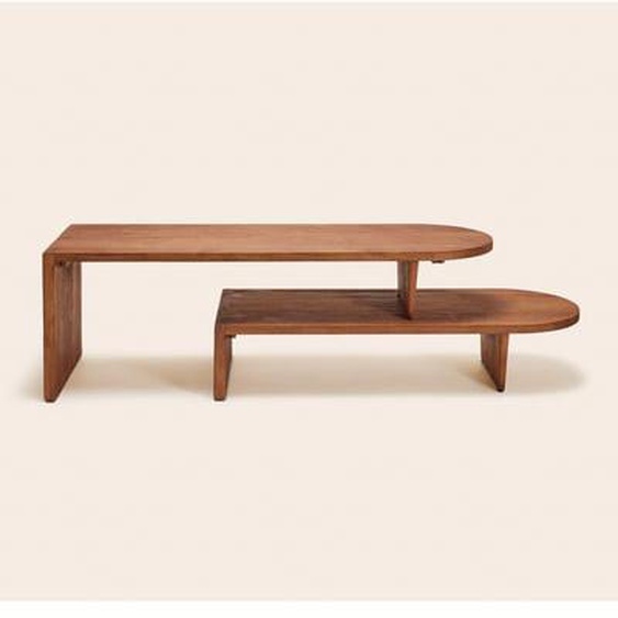 MADURA - Console basse Sorcha  en Plateaux en teck polyvalents Naturel