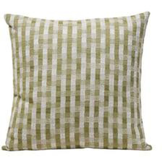 MADURA - Housse de coussin Castin  en Jacquard bicolore à carreaux Bleu