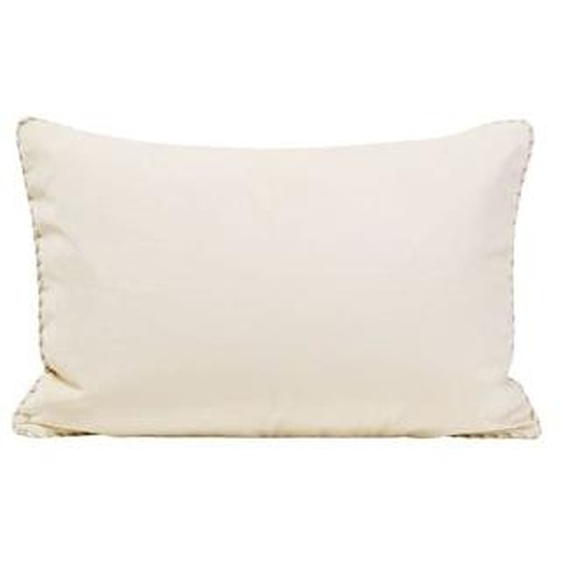 MADURA - Housse de coussin Dalila  en Velours lumineux et passementerie rayée Vert