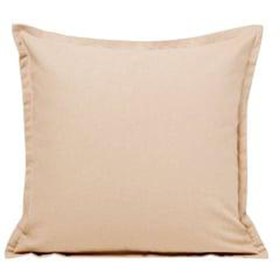 MADURA - Housse de coussin Leolino  en Coton lin uni Marron
