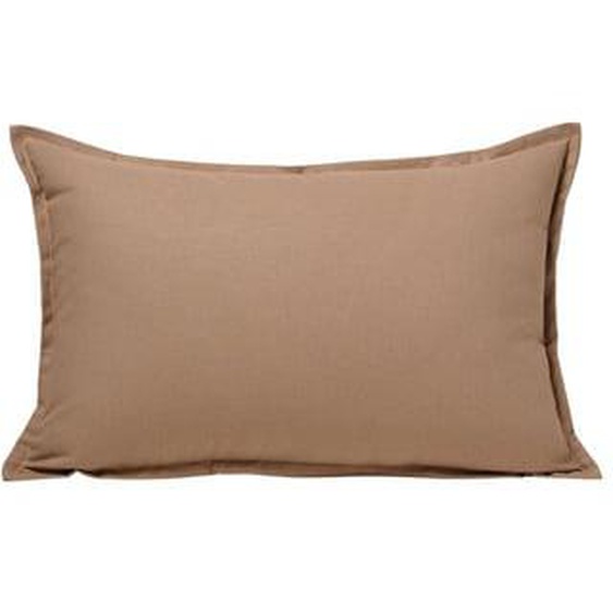 MADURA - Housse de coussin Leolino  en Coton lin uni Marron