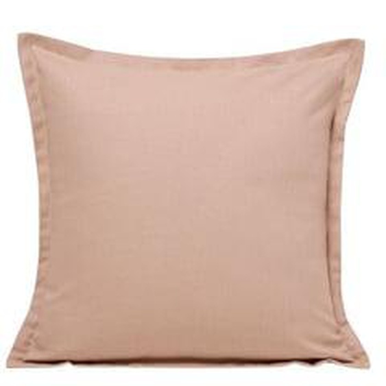 MADURA - Housse de coussin Leolino  en Coton lin uni Marron