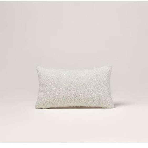 MADURA - Housse de coussin Leonard  en Bouclette à laspect laineux Beige