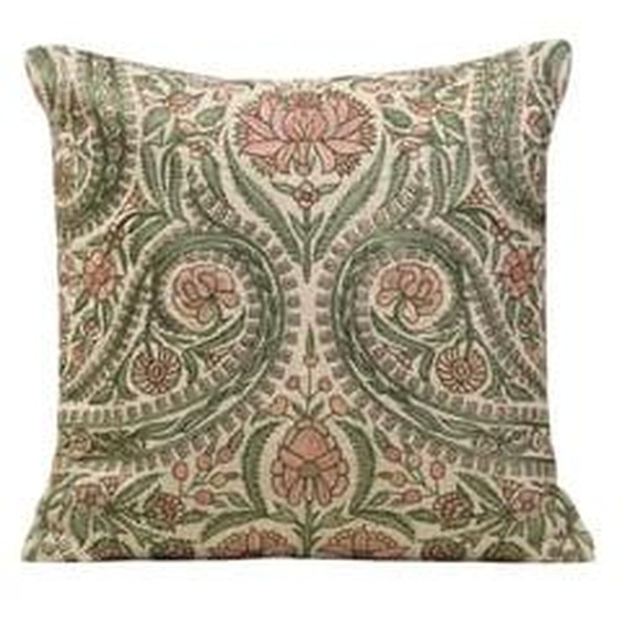 MADURA - Housse de coussin Mircea  en Broderie florale Naturel