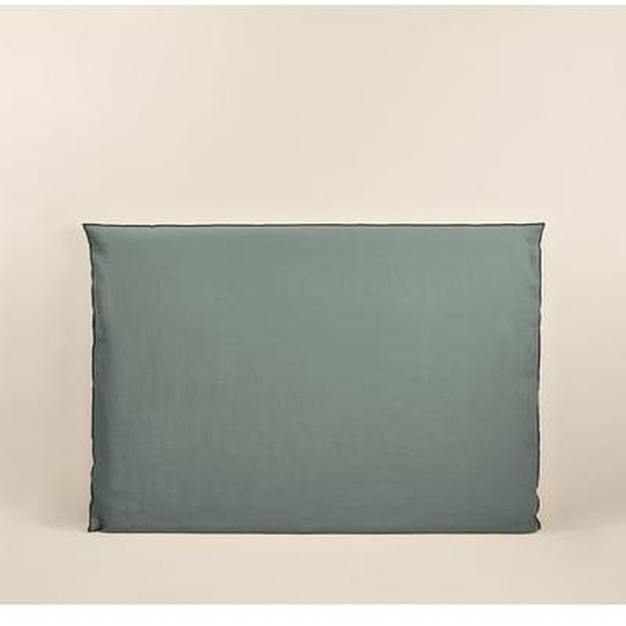 MADURA - Housse de tête de lit Carlina  en Lin lavé légèrement froissé Vert