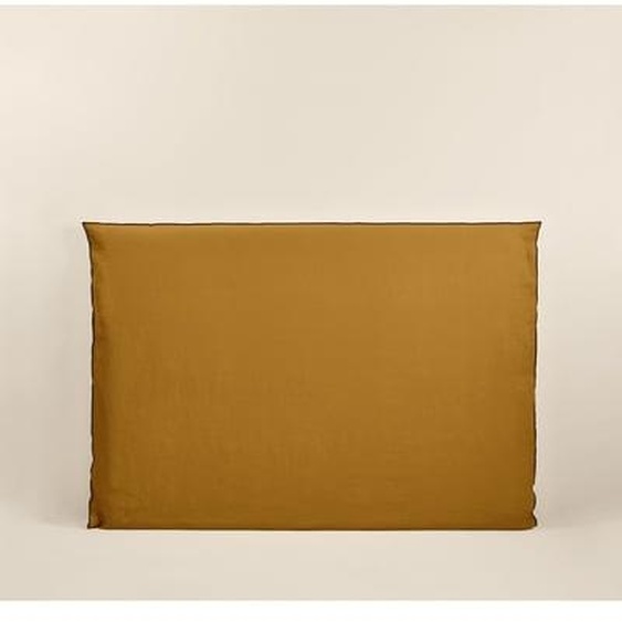 MADURA - Housse de tête de lit Carlina  en Lin lavé légèrement froissé Vert