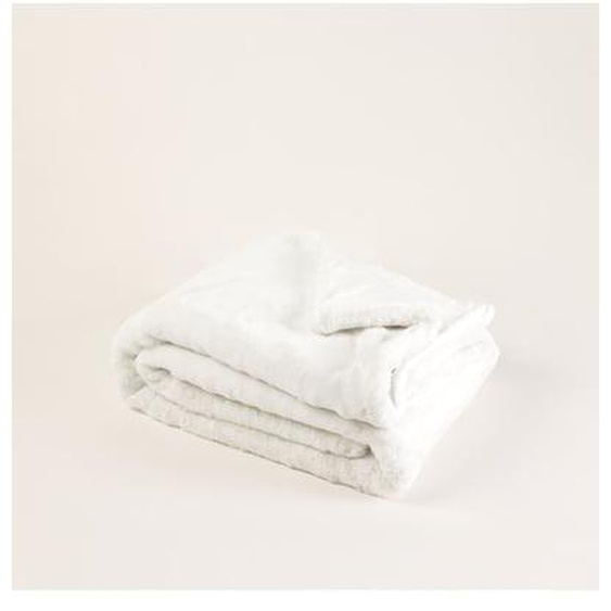 MADURA - Plaid Bianca  en Fausse fourrure souple au toucher ultra doux Gris