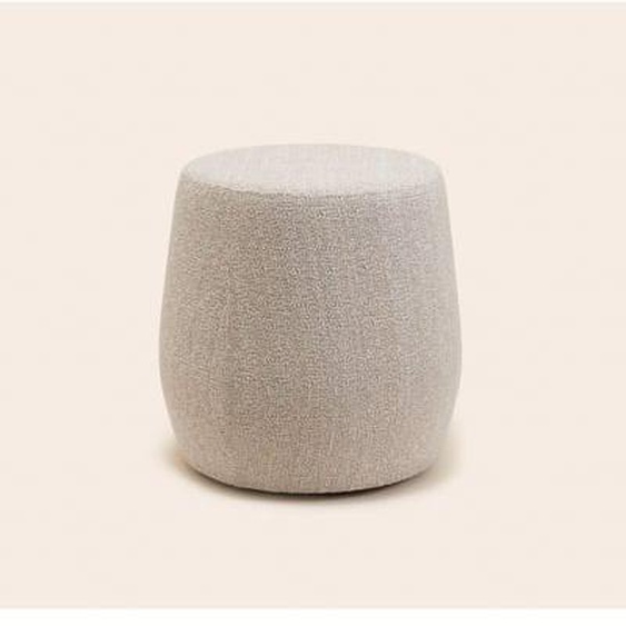 MADURA - Pouf Leah  en Tissu naturel texturé Naturel