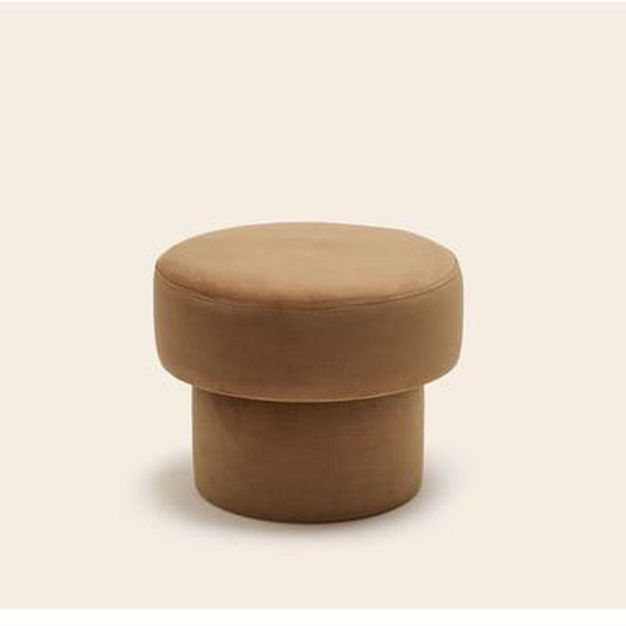 MADURA - Pouf Poppie  en Revêtement en velours lumineux Jaune