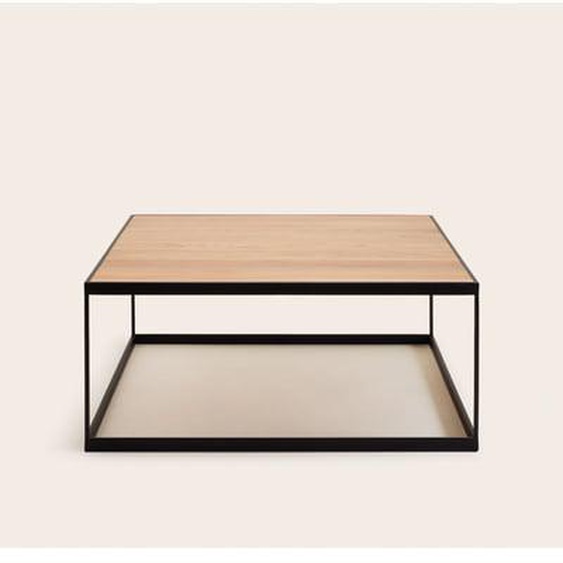 MADURA - Table basse Lucy  en Plateau carré en chêne et piètement en métal Naturel