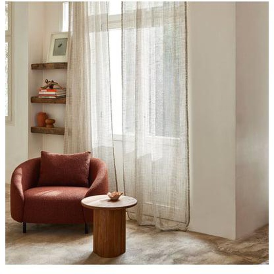 MADURA - Voilage Kavala  en Filet ajouré Naturel 200x295 cm - R2L1