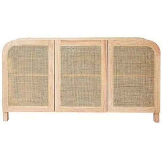 MAËL  Buffet en mindi massif et cannage 150 cm
