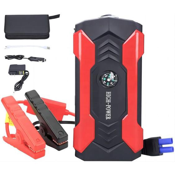MAGICFOX Booster Batterie Voiture - 600A 15000mAh - Jump Starter (Jusquà 6,0L Essence/3.0L diesel) avec Charge Inverse et Lamp LED