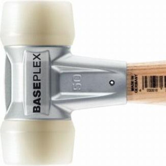 Maillet BASEPLEX, Nylon / nylon avec boîtier en zinc moulé et manche en bois - D=25 mm - 3908.025