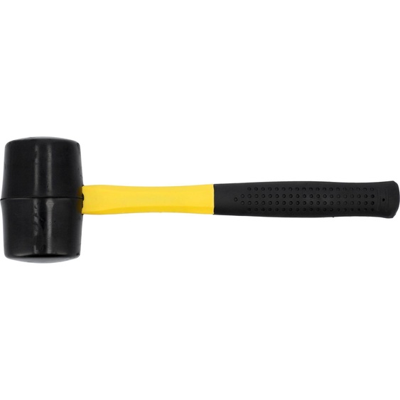 Marteau en caoutchouc 66 mm, manche en fibre de verre, 870 g