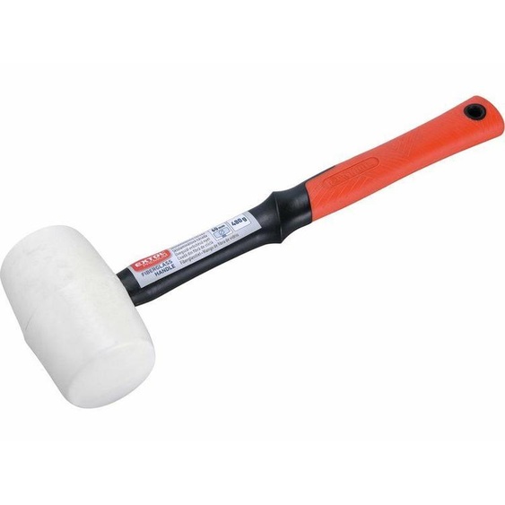 Maillet en caoutchouc, blanc, diamètre 60mm