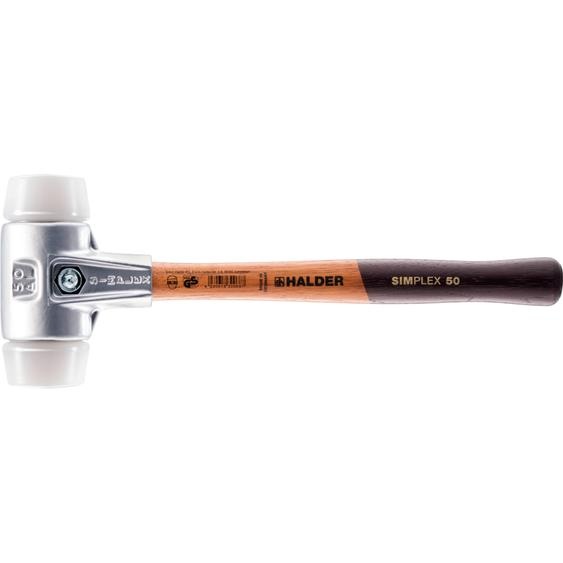 Maillet HALDER SIMPLEX Superplastique avec boîtier en aluminium et manche en bois - D=40 mm - 3107.040