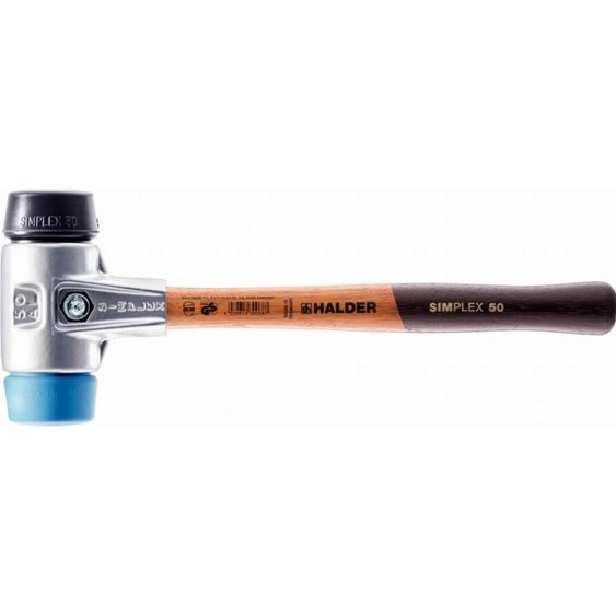 Maillet HALDER SIMPLEX TPE souple / TPE souple avec boîtier en aluminium et manche en bois - D=30 mm - 3112.030
