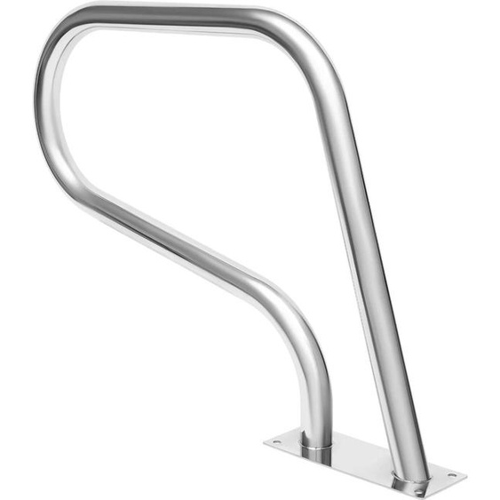 Main courante pour piscine, acier inoxydable 304, design ergonomique en forme de U, argent